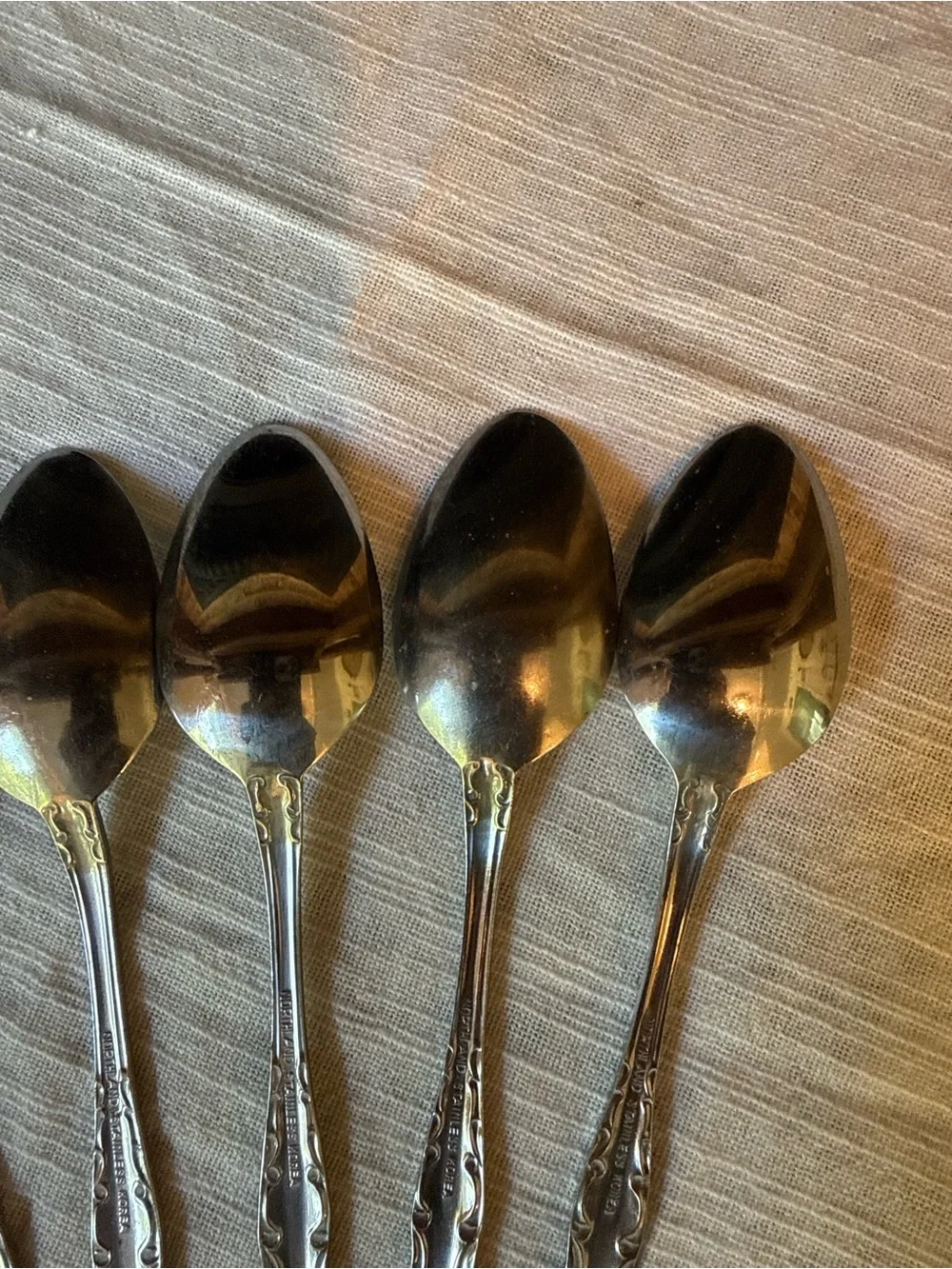 Vtg Oneida Northland Teaspoons Dinner Spoons 6”- Set of 6